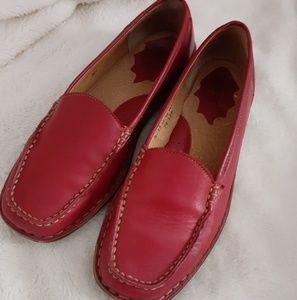 Born red loafers